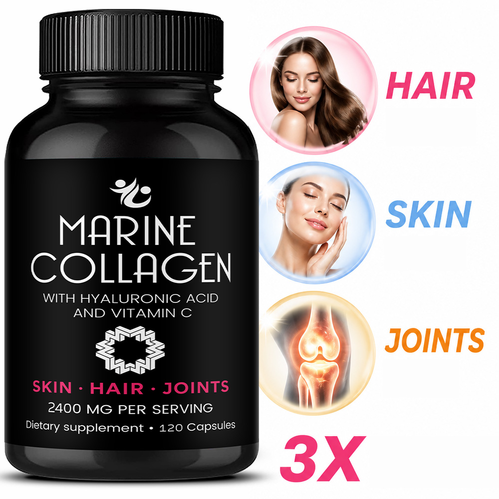 Hair Care Vitamin - Cápsulas de Colágeno Marinho 2200mg -