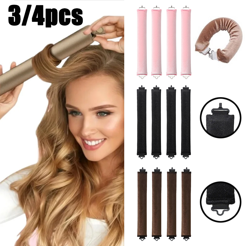 Hair Care Curly Hair - 3/4 pçs sem calor rolos de