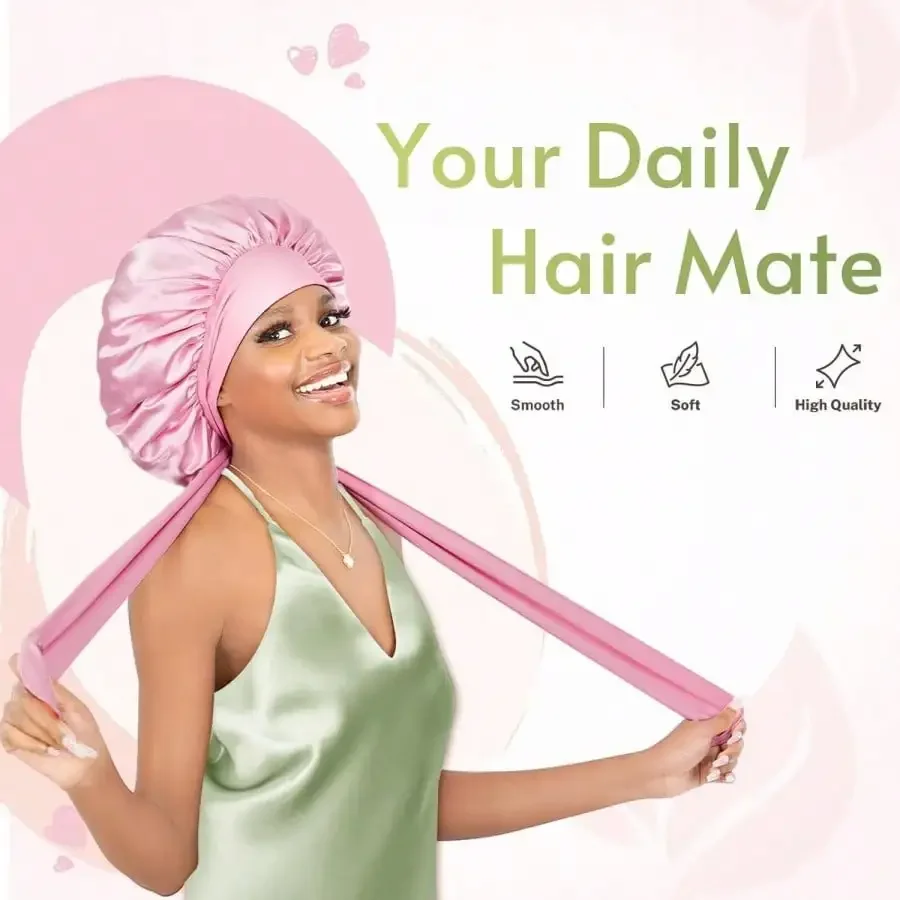 Touca de Cetim 2026 para Mulhe - Hair Care Curly Hair avaliação e preço