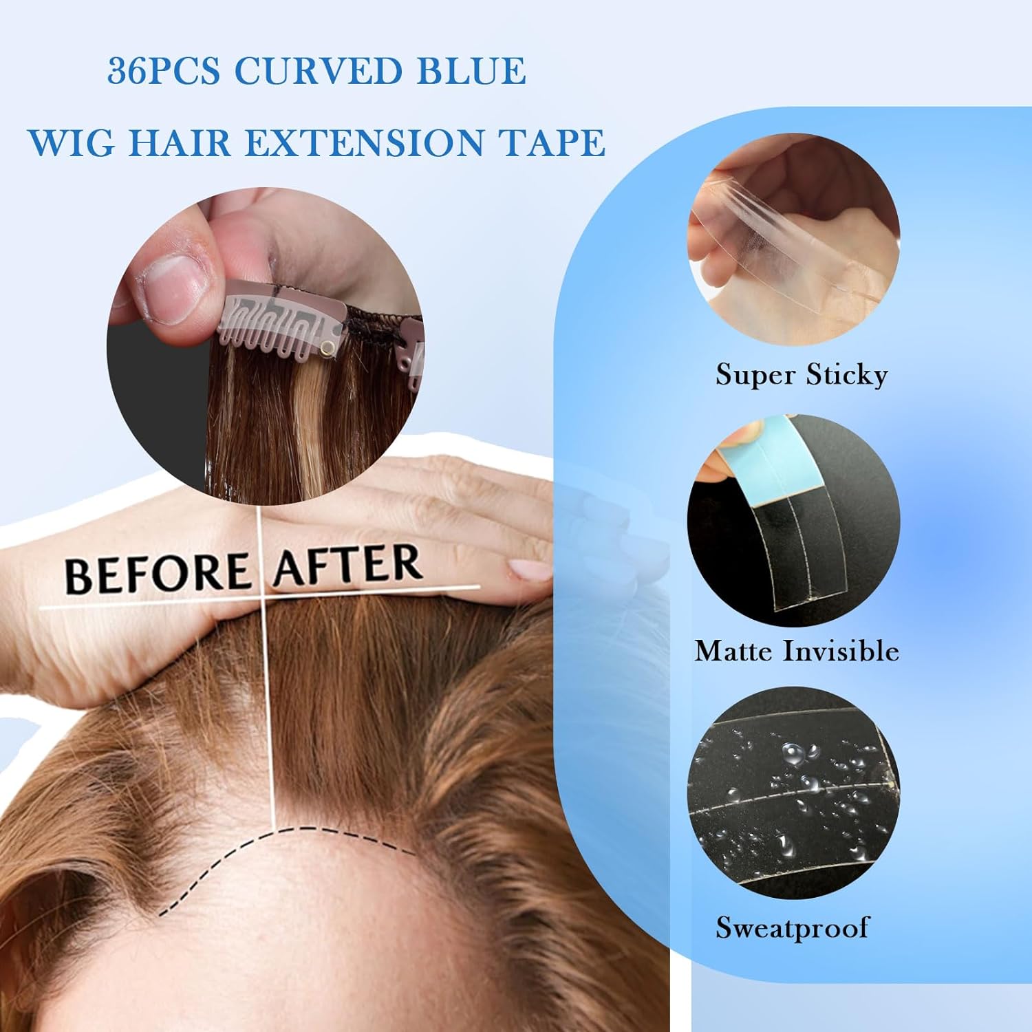 36 pçs/lote supertape fita de  - Hair Care Kit avaliação e preço